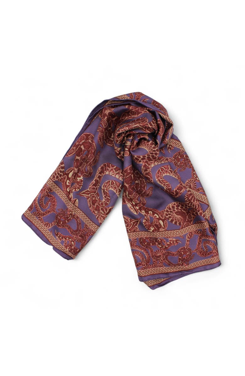 Monzlapur Silk Snake Scarf, Alternate, color, Purple X Vino