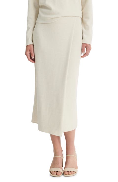 Wrap Front Sweater Skirt