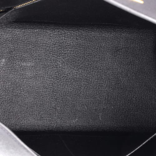 Pre-owned Hermes  Hermes Kelly Handbag Black Epsom With Gold Hardware 32 In Black
