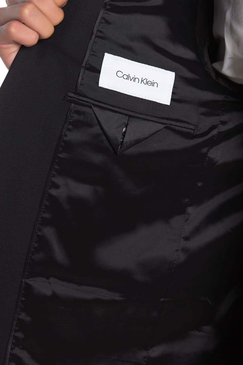 Black Slim Stretch Suit Jacket, Alternate, color, BLACK
