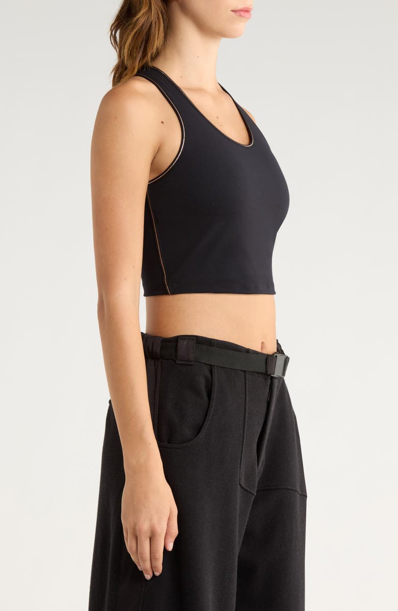 Simone Perele Harmony Crop Sports Tank, Alternate, color, Black