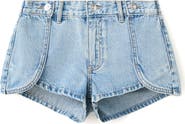 MANGO TEEN Seam Detail Denim Shorts