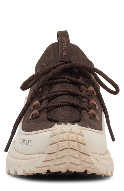 Moncler Sneakers Trailgrip Lite3 En Nubuck Et Daim In Brown