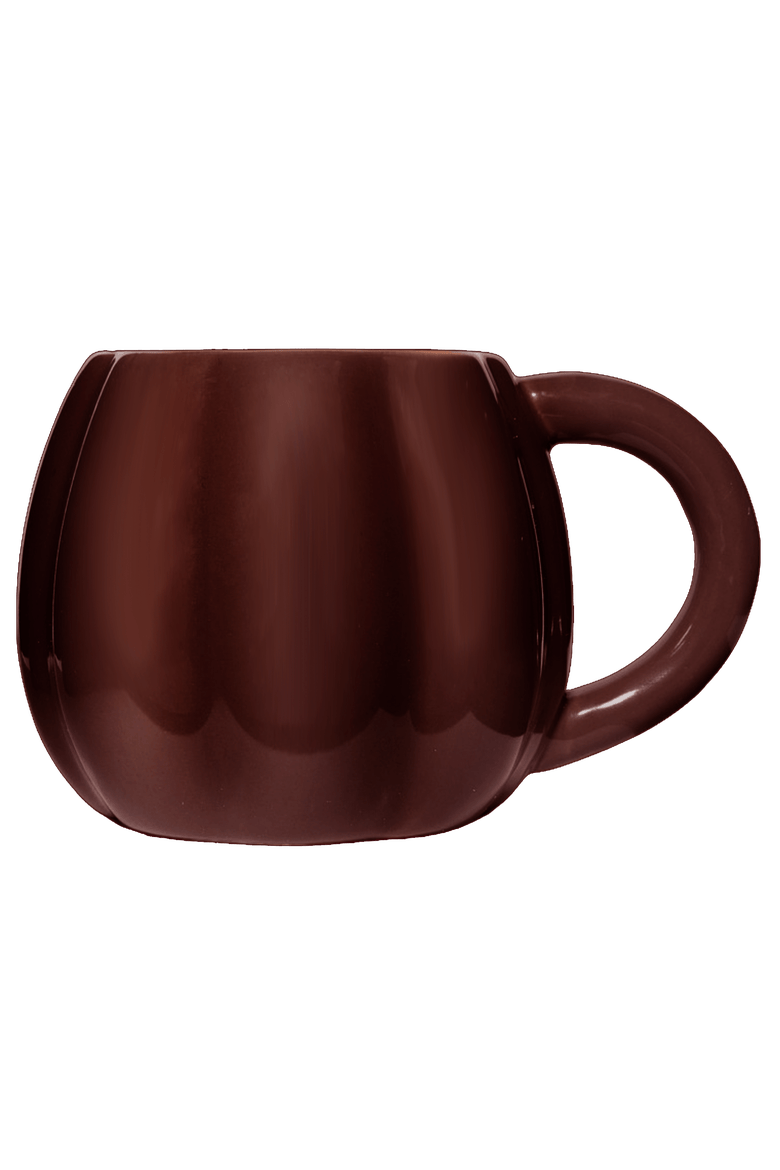Pumpkin Shaped 19 oz Coffee Mug, Main, color, Brown