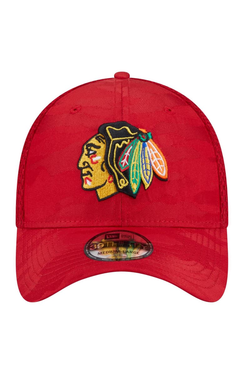 New Era Men's New Era  Red Chicago Blackhawks Active Subtle Camo 39THIRTY Flex Hat, Alternate, color, 