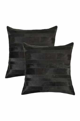 Natural Torino Madrid Pillow 18" X 18" - Black - Pack of 2