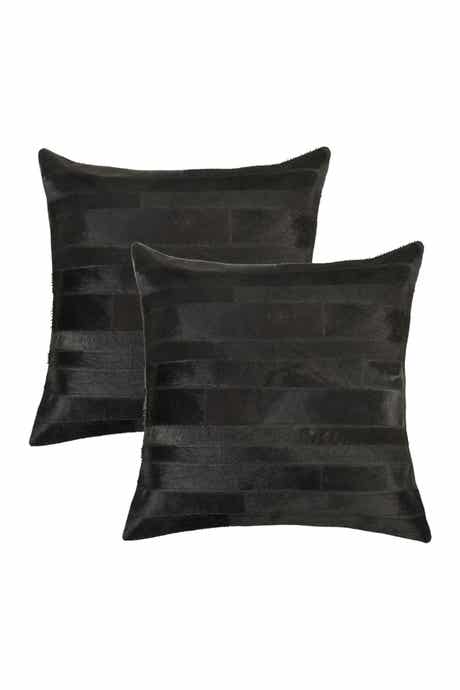Torino Madrid Pillow 18" X 18" - Black - Pack of 2