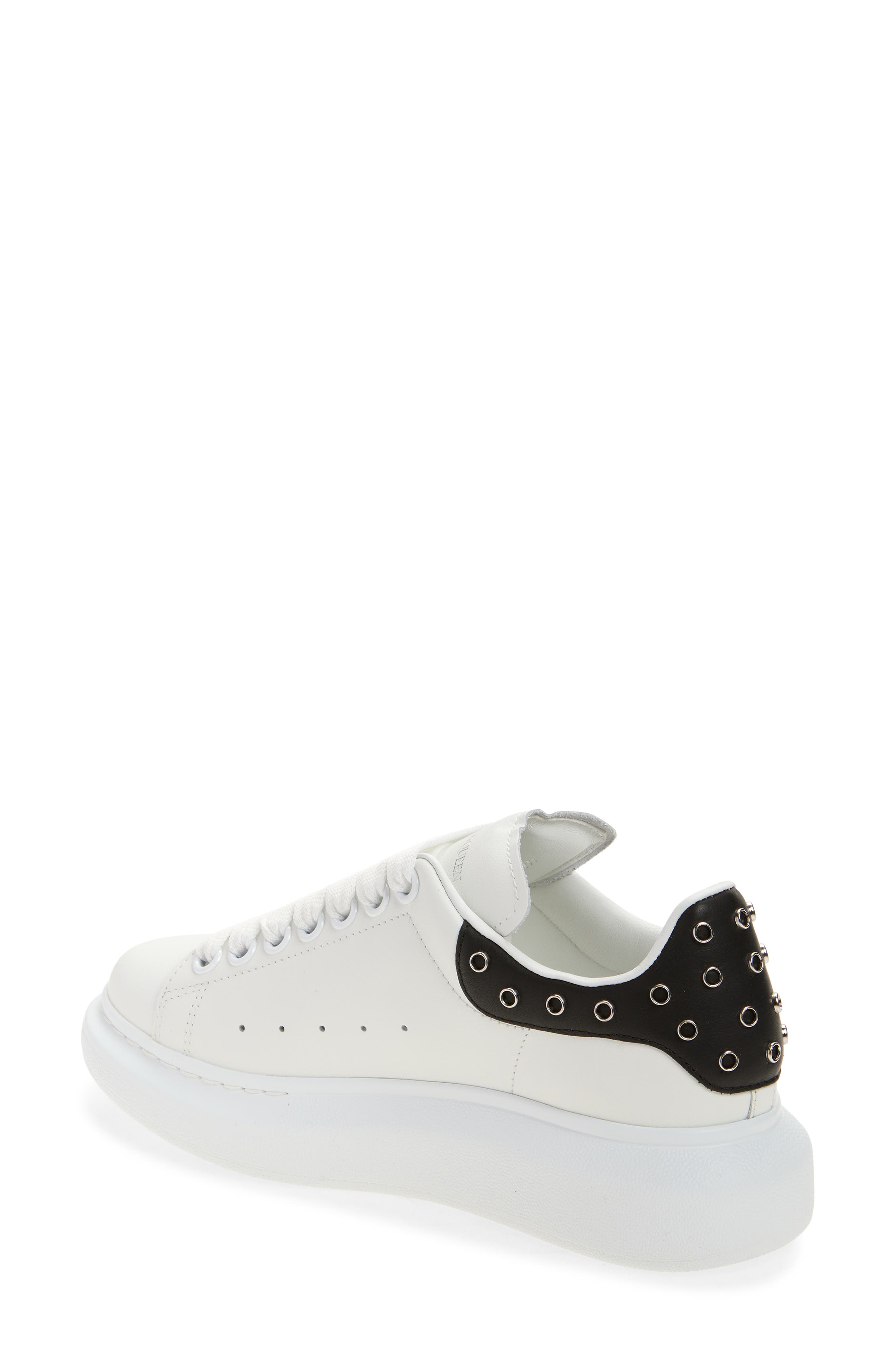 McQueen Grommet Ring Oversize Sneaker, Alternate, color, White