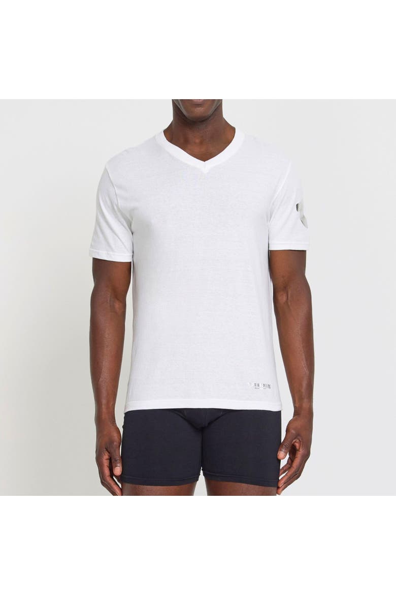 Mens Undershirts 4 Pack Lightweight Mens Undershirt, 100% Cotton Black, Alternate, color, White/White/White/White