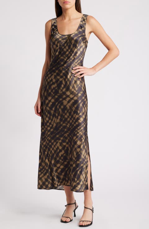 Kailani Sleeveless Satin Midi Dress