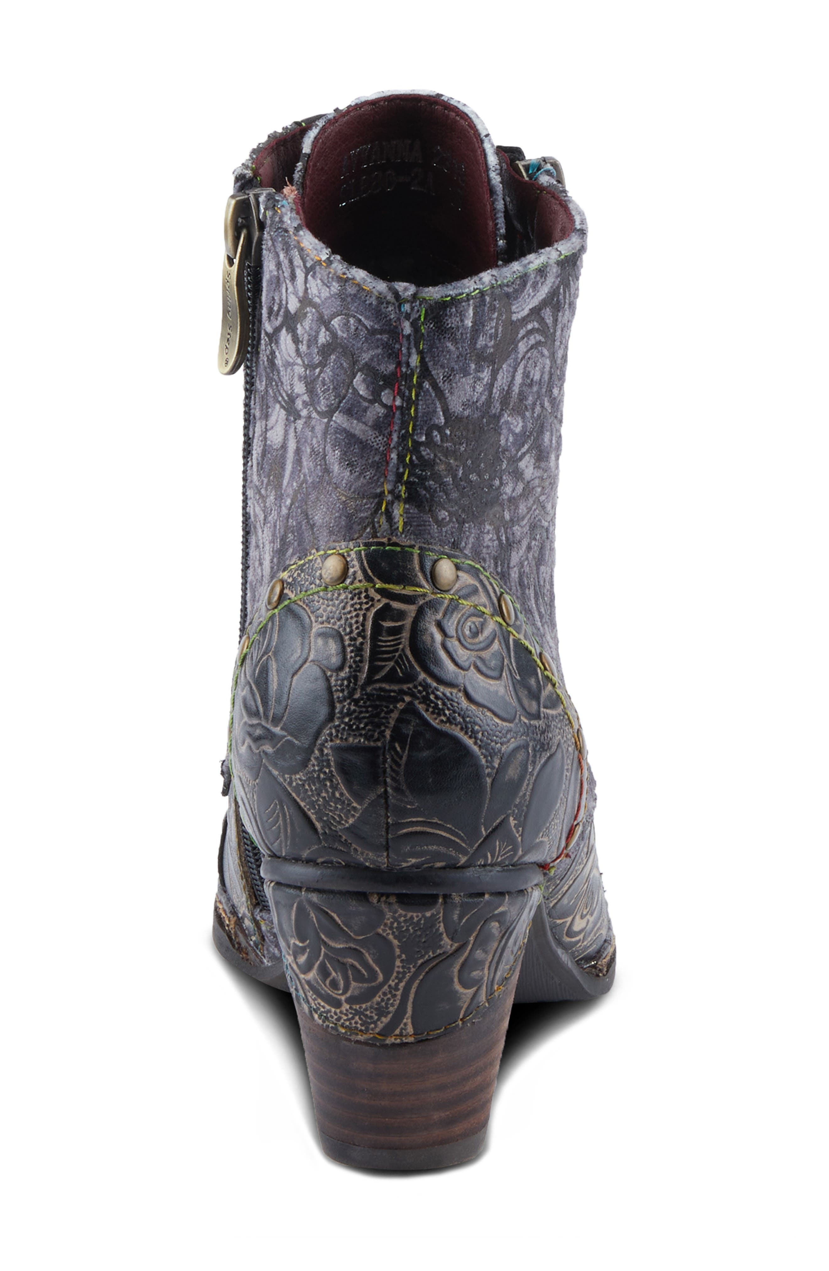 L'Artiste by Spring Step Avyanna Cap Toe Bootie, Alternate, color, Black Multi