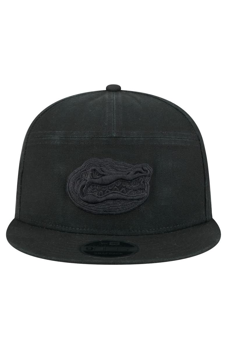 New Era Men's New Era Black Florida Gators Adventure Canvas Split Panel 9FIFTY Snapback Hat, Alternate, color, 