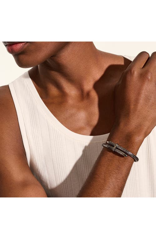 John Hardy Bypass Flex Cuff In Dark Sterling Silver