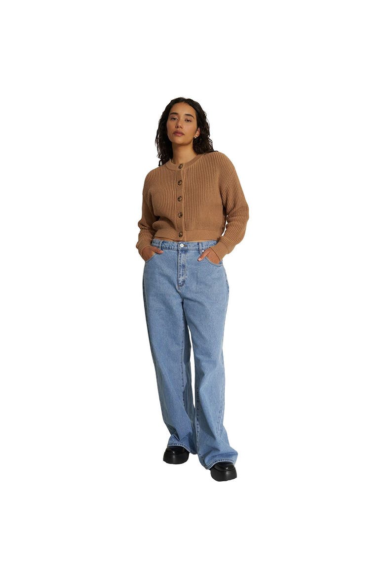 The Crop Cardi - Women's, Alternate, color, Camel