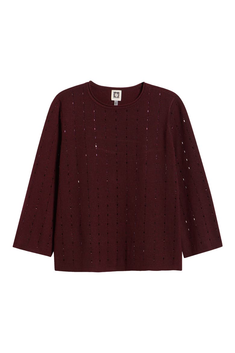 Rhinestone Stripe Sweater, Main, color, BAROLO HTR