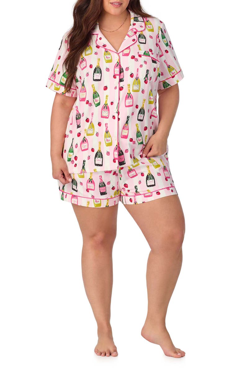 BedHead Pajamas Print Stretch Organic Cotton Jersey Short Pajamas, Alternate, color, 