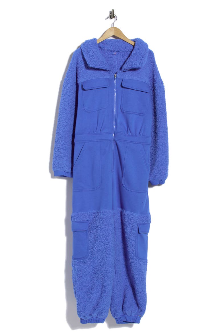Salopette Fleece Coveralls, Alternate, color, RIVIERA BLUE