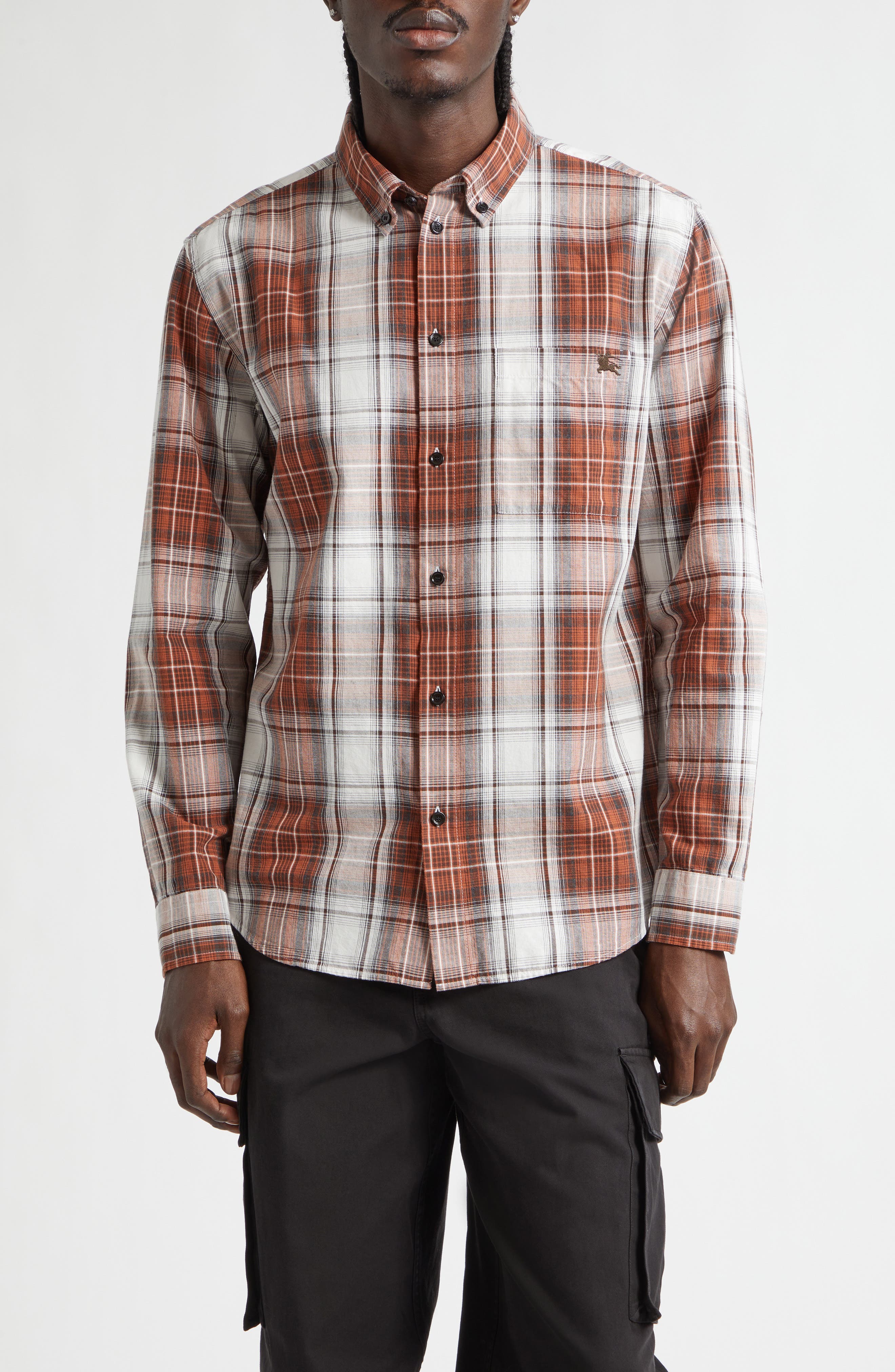 Roland Check Button-Down Shirt