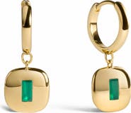 Monica Vinader Small Gemdrop Hoop Earrings