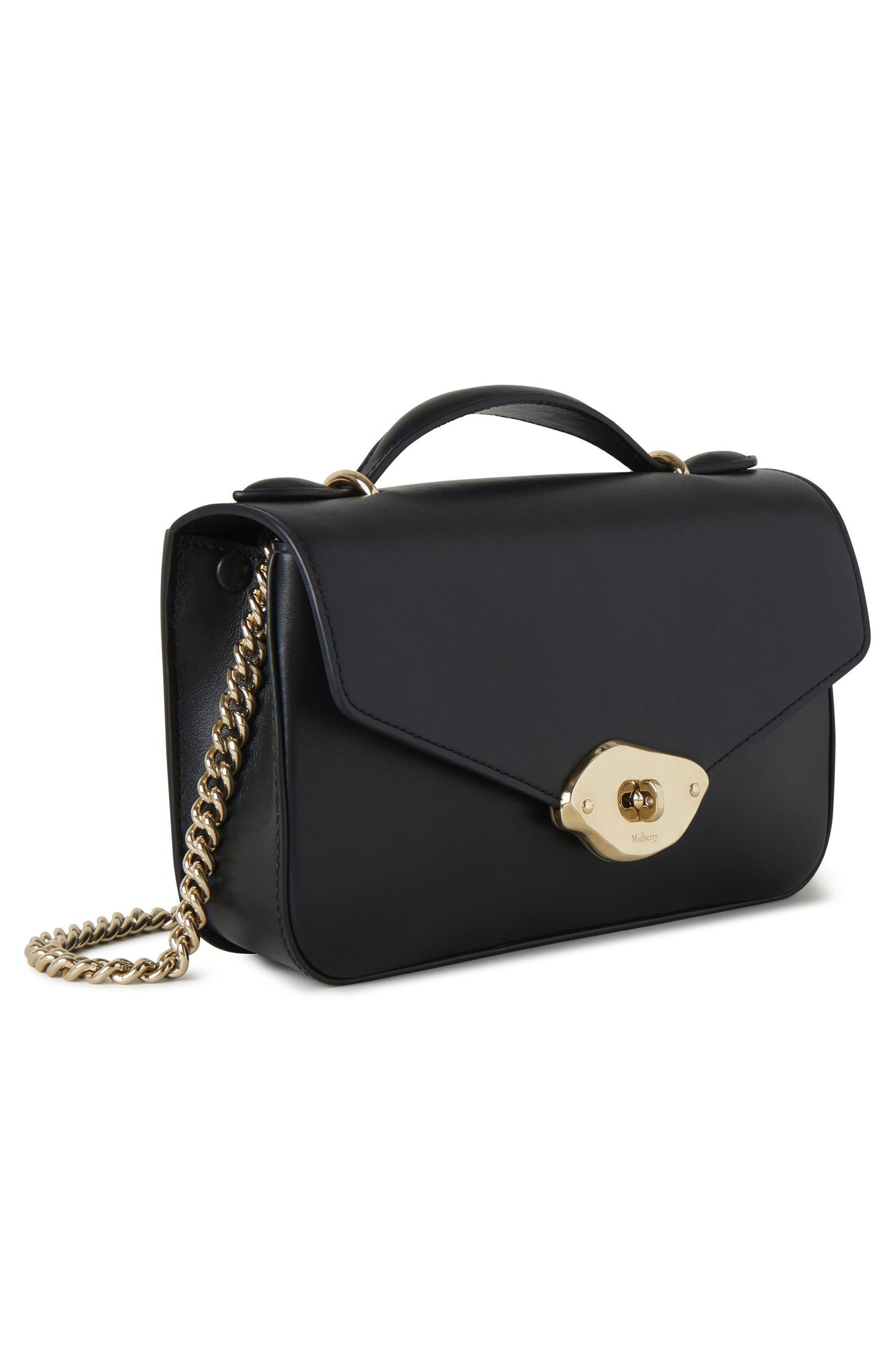 Mulberry Lana Day High Gloss Leather Top Handle Bag, Alternate, color, 