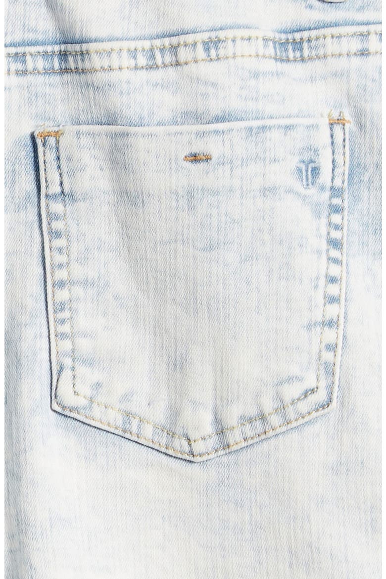 Kids' Overlap Stretch Denim Skort, Alternate, color, LIGHT INDIGO