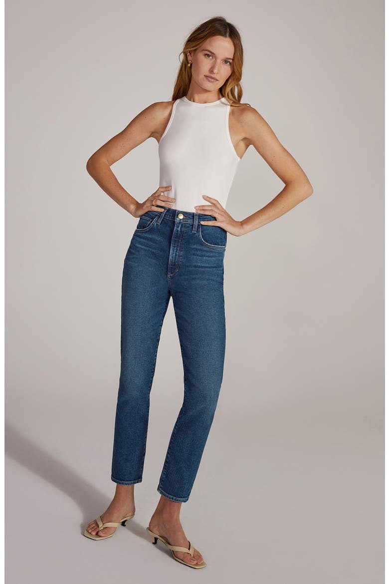 The Valentina Super High Waist Ankle Cigarette Jeans, Alternate, color, DALLAS