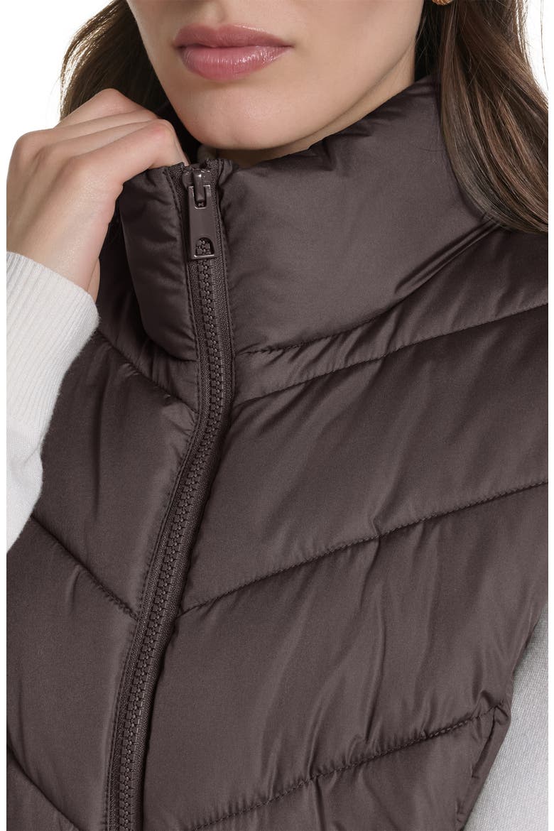 Pongee Puffer Vest, Alternate, color, CHOCOLATE