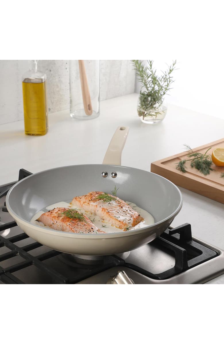 Gibson Home Barnsdall 12 Inch Nonstick Aluminum Frying Pan, Alternate, color, White