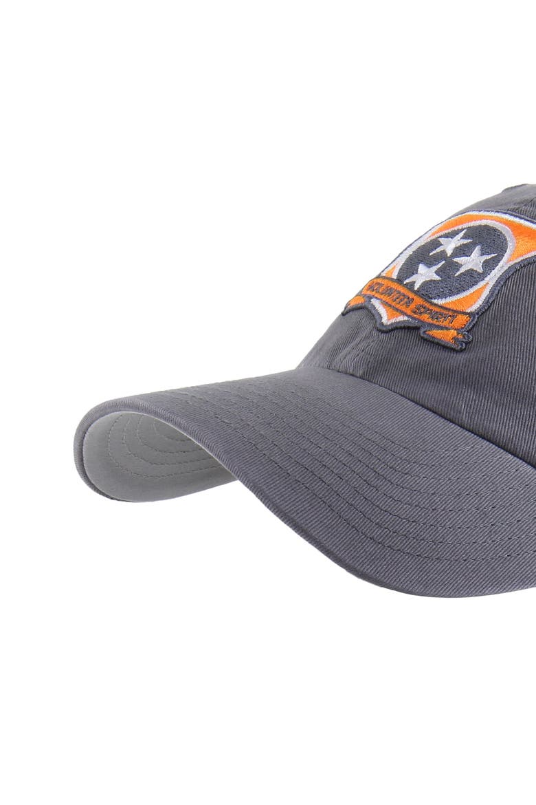 Men's '47 Anthracite Tennessee Volunteers Smokey Grey Ballpark Clean Up Adjustable Hat, Alternate, color, Anthracite