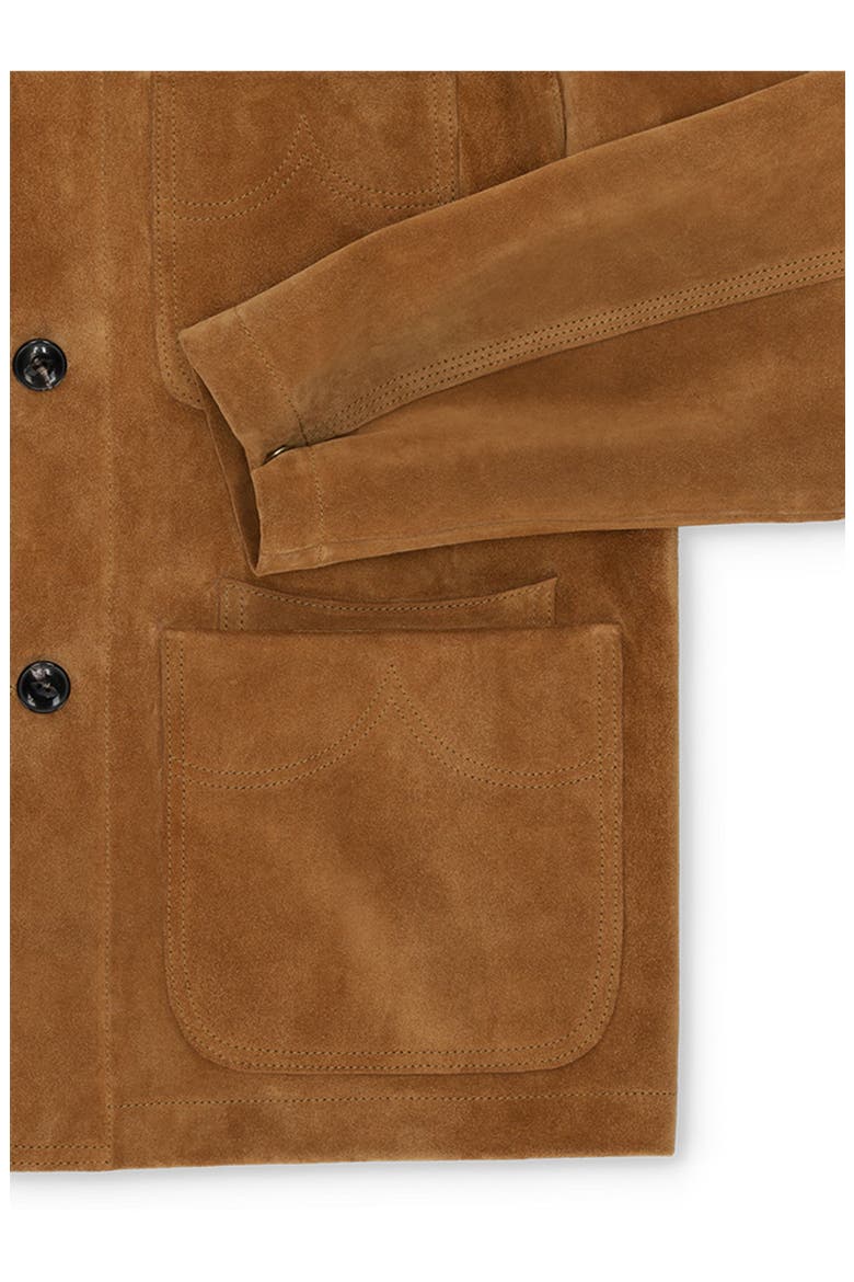 Montana Suede Leather Jacket, Alternate, color, CAMEL