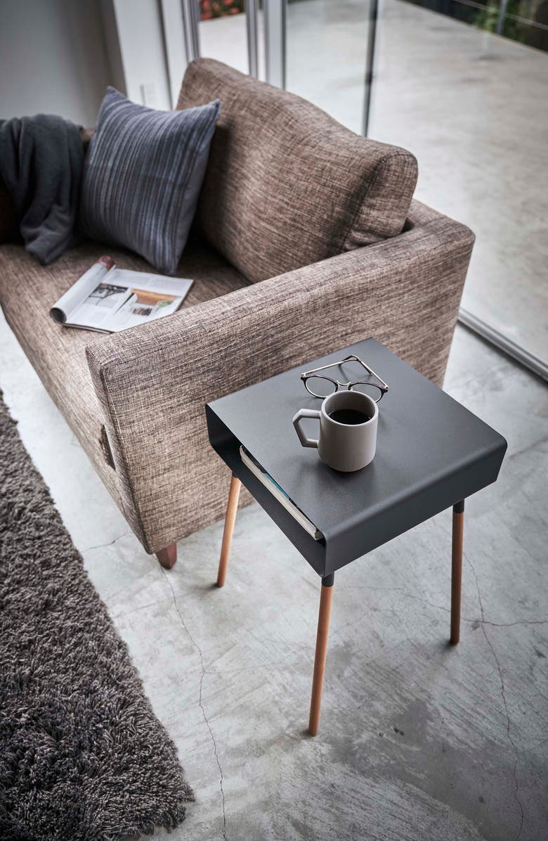 Yamazaki Steel Storage Side Table, Alternate, color,