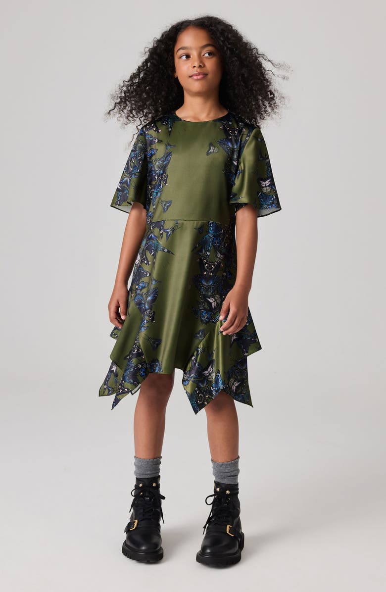 smALLSAINTS by ALLSAINTS Kids' Butterfly Print Handkerchief Hem Dress, Alternate, color, 