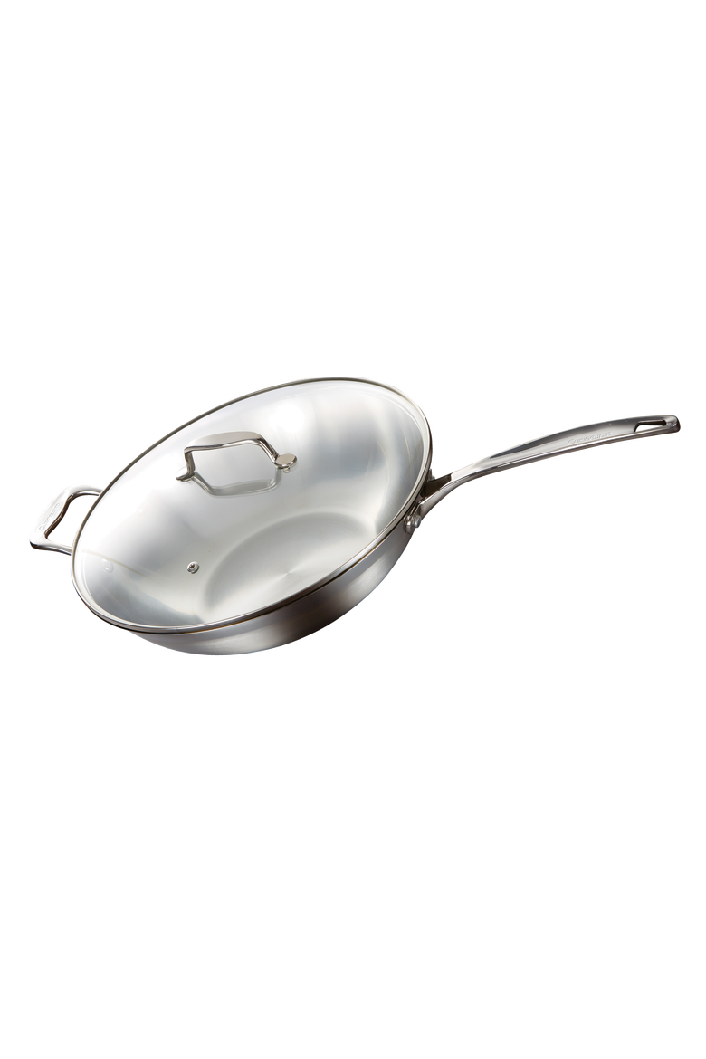 iconiX™ 5.3 Qt Wok with Lid, Alternate, color, SILVER