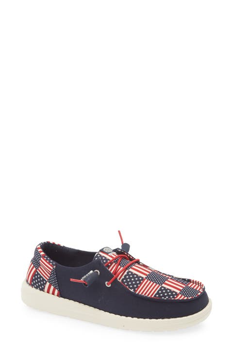 Wendy Funk Americana Slip-On Moc Toe Shoe (Women)