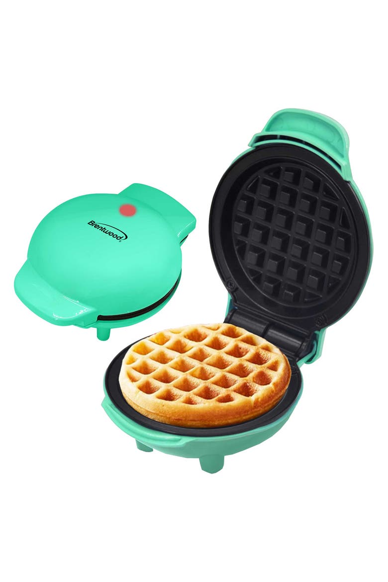 Non-Stick 5 Inch Multi-Use Mini Waffles Maker in Blue, Main, color, Blue