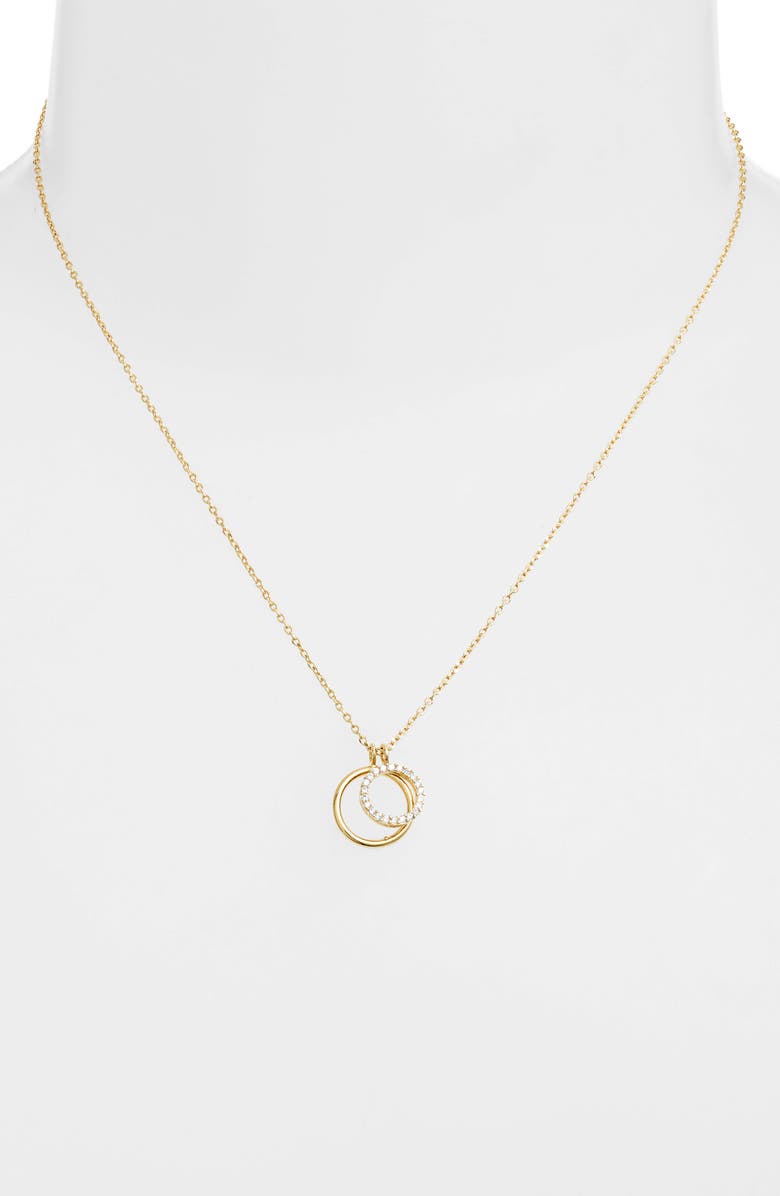 Estella Bartlett Double Circle Charm Pendant Necklace, Alternate, color, 