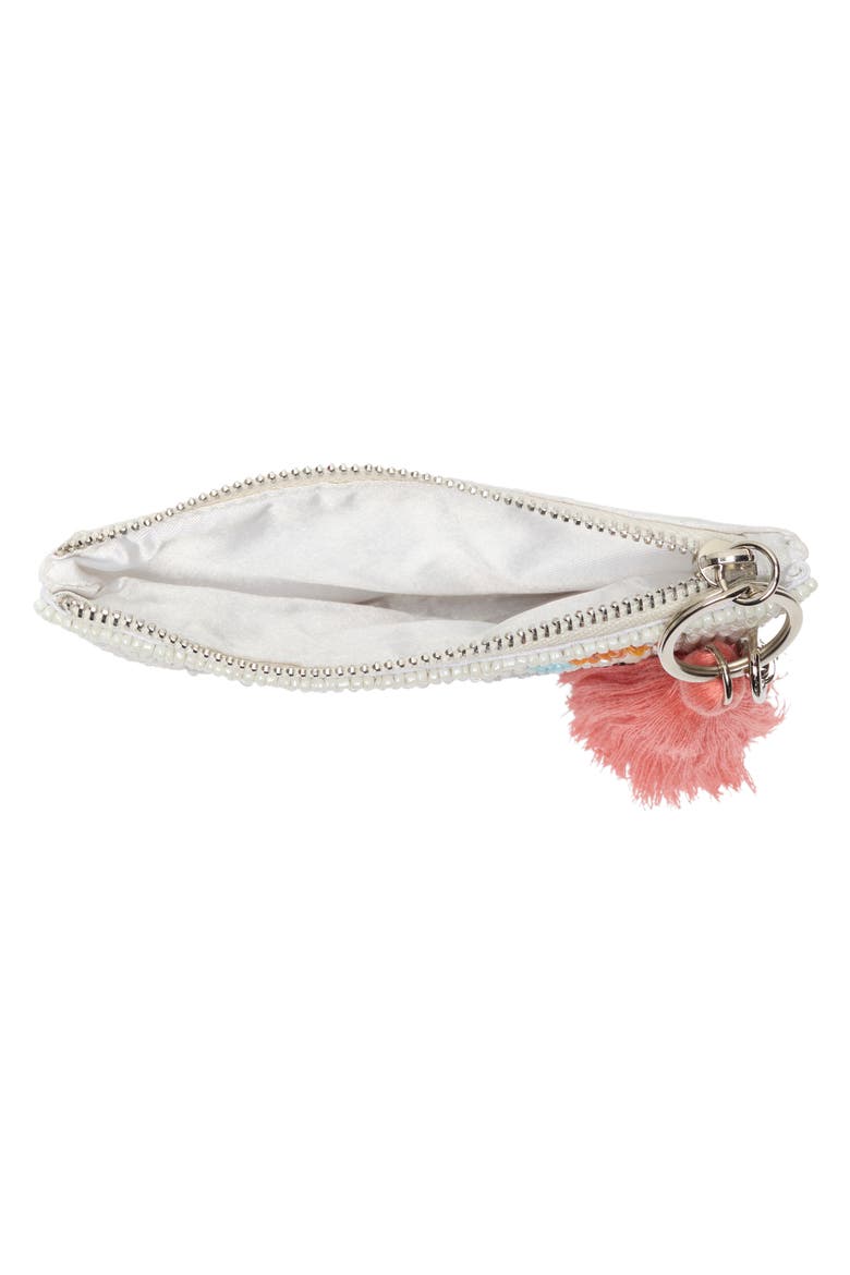 Beaded Bicycle Coin Pouch, Alternate, color, IVORY MULTI