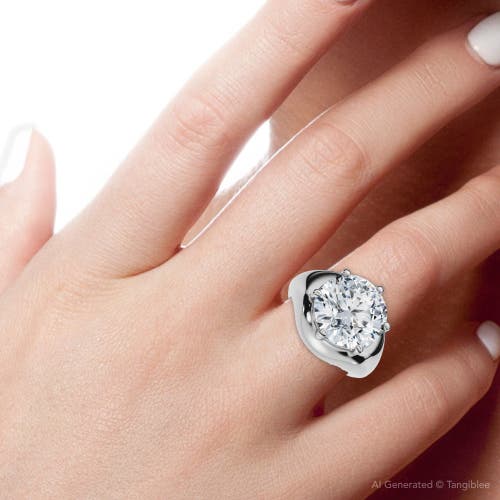 Bliss Diamond Certified 5ct Bryn Diamond Solitaire Engagement Ring 14k Gold Or Pt Lab Grown In Silver