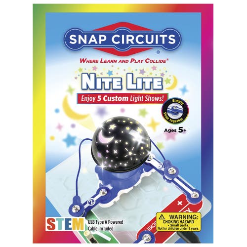 Snap Circuits Nite Lite Build Own Night Light Kit, Age 5+ in Multicolored  product