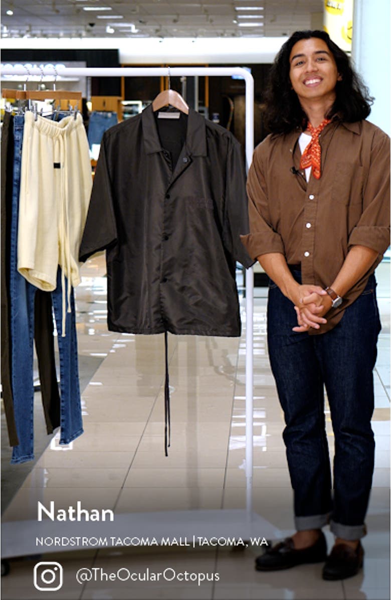 Short Sleeve Snap-Up Nylon Shirt, sales video thumbnail