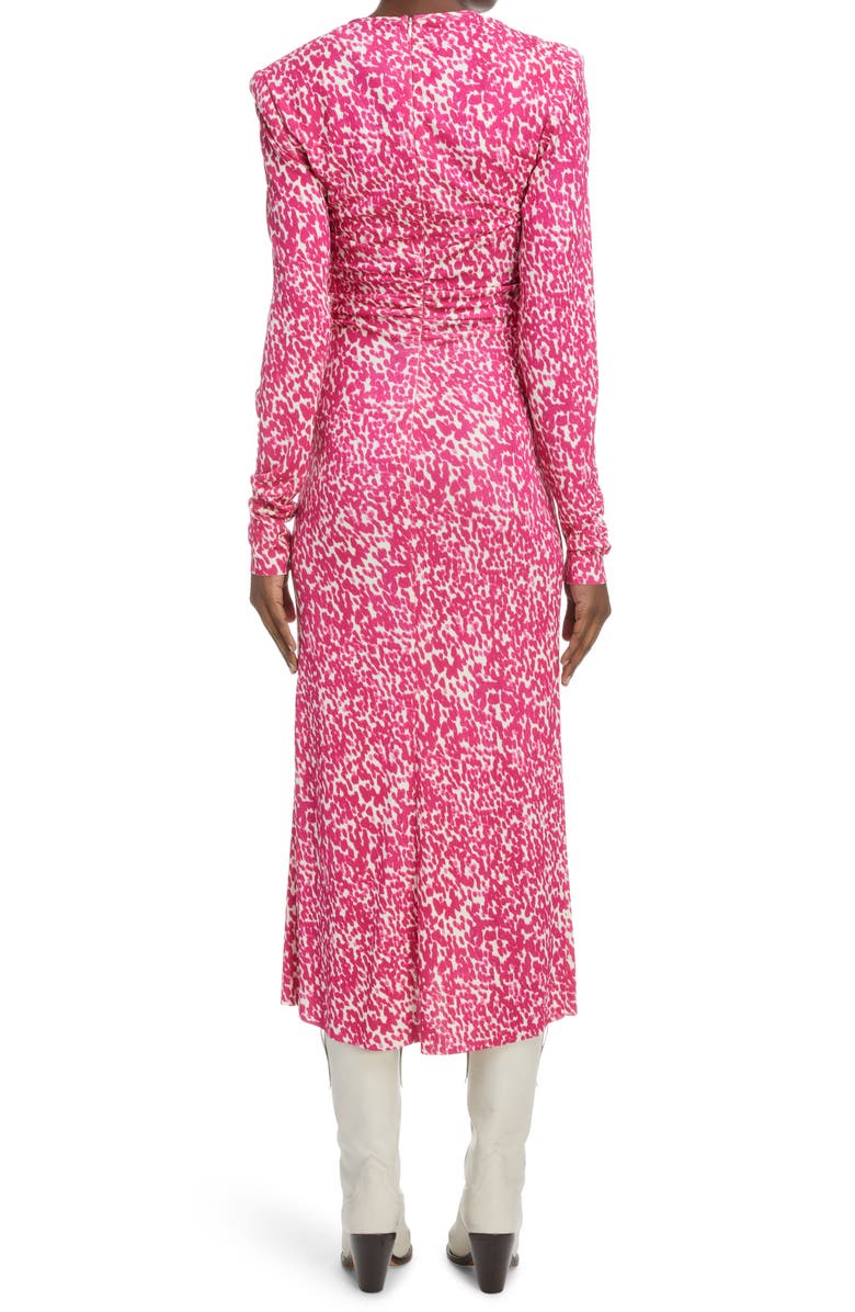 Isabel Marant Linario Print Jersey Long Sleeve Dress, Alternate, color,