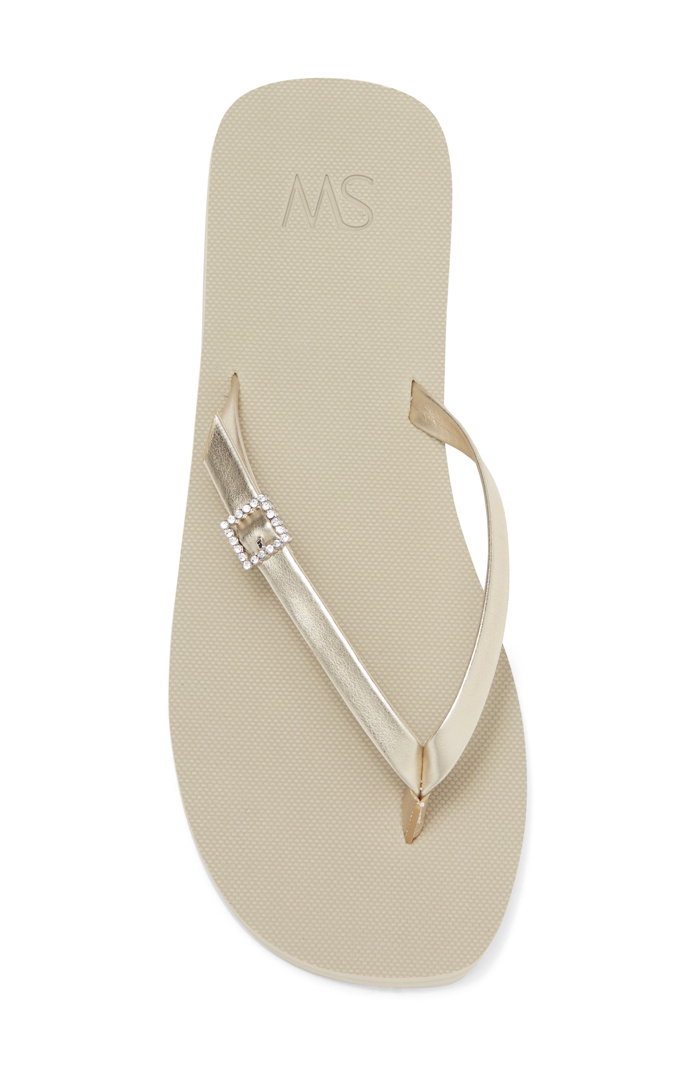 SW Crystal Thong Sandal, Alternate, color, PLATINO