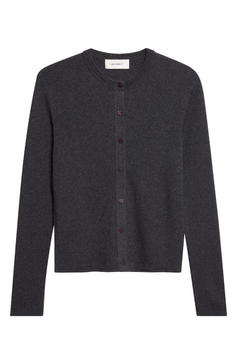Abeena Cotton & Cashmere Rib Cardigan