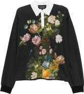 Cynthia Rowley Printed Cotton Rugby Shirt