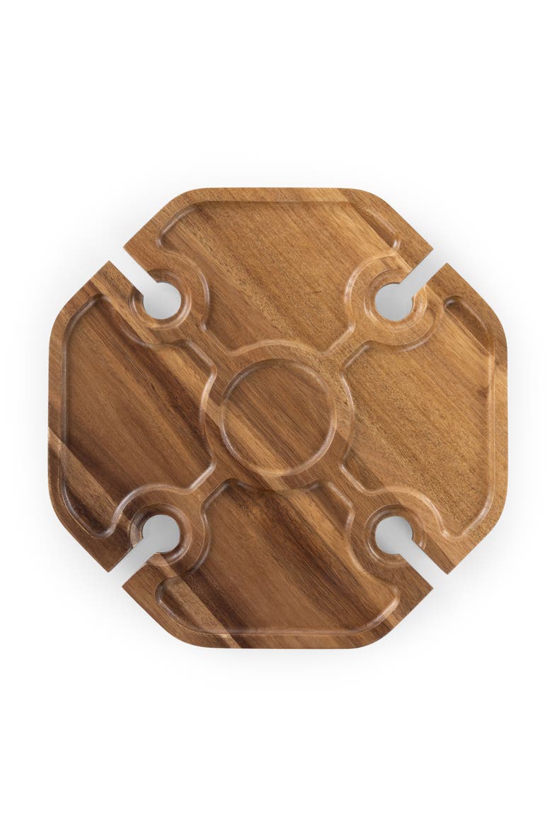 Mesavino Wine Picnic Table, Alternate, color, Acacia Wood