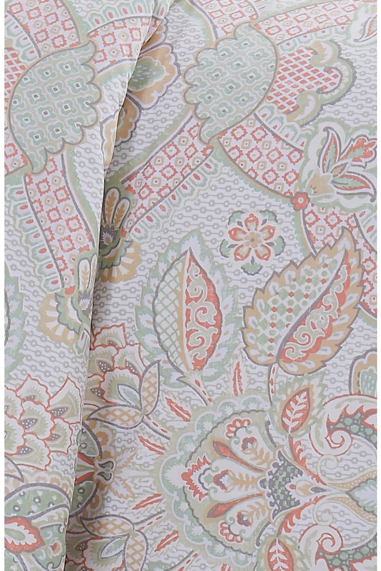 Enchantment Paisley Print Microfiber Down-Alternative Comforter Set, Alternate, color, ENCHANTMENT CORAL