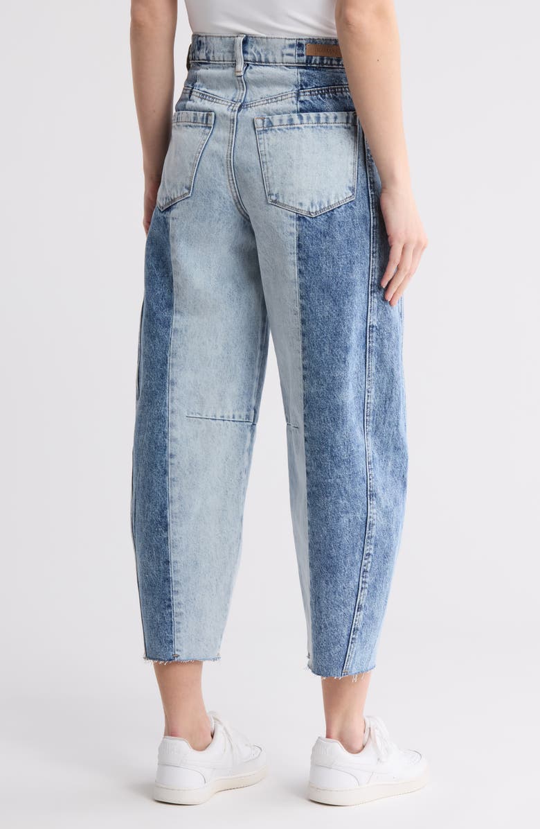 BLANKNYC Fray Hem Barrel Leg Jeans, Alternate, color, Piece By Piece