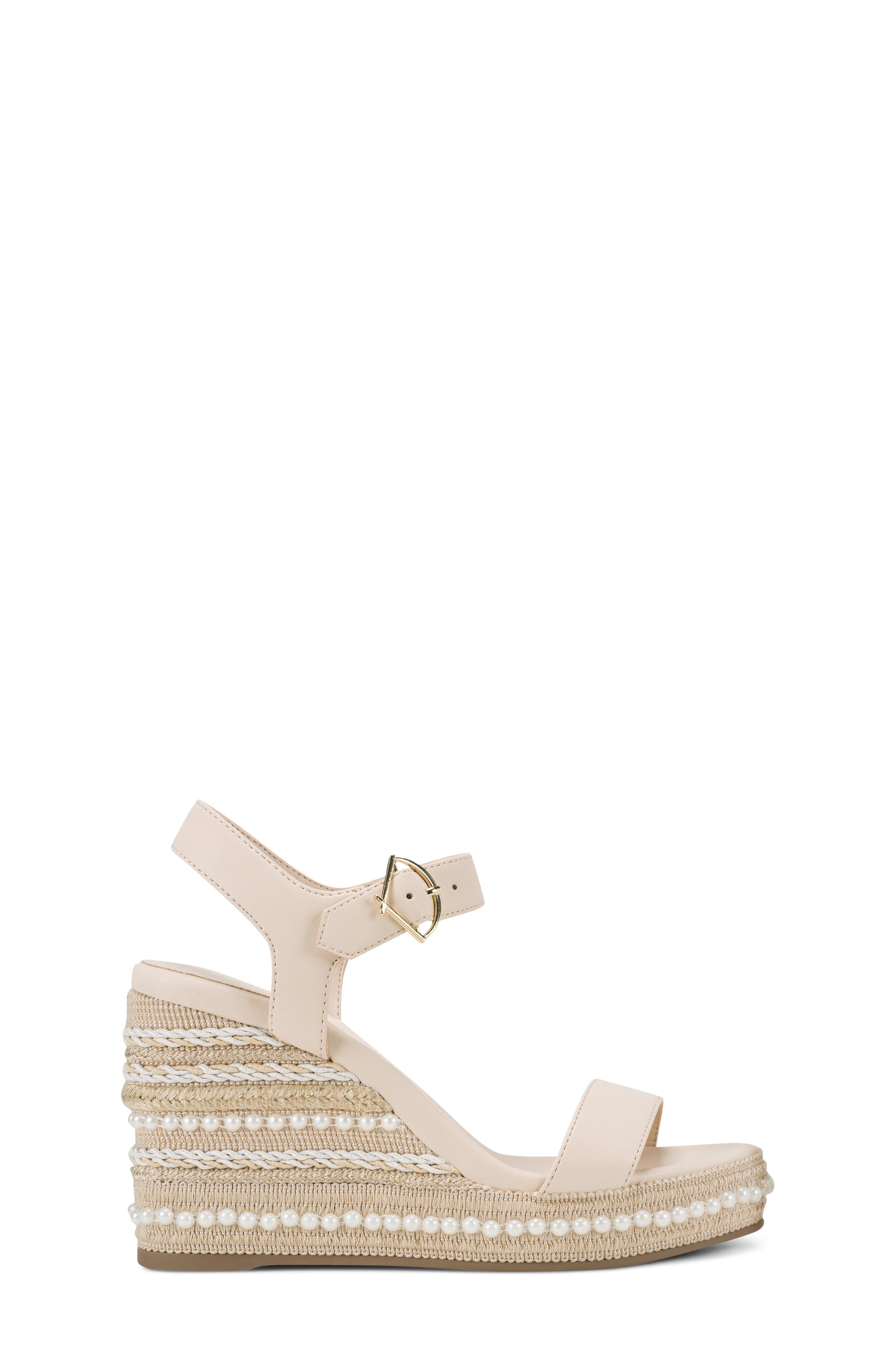 Calzona Embellished Espadrille Wedge Sandal - image 4