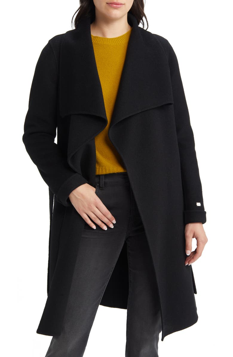 Soia & Kyo Belted Wool Blend Wrap Coat, Alternate, color, 