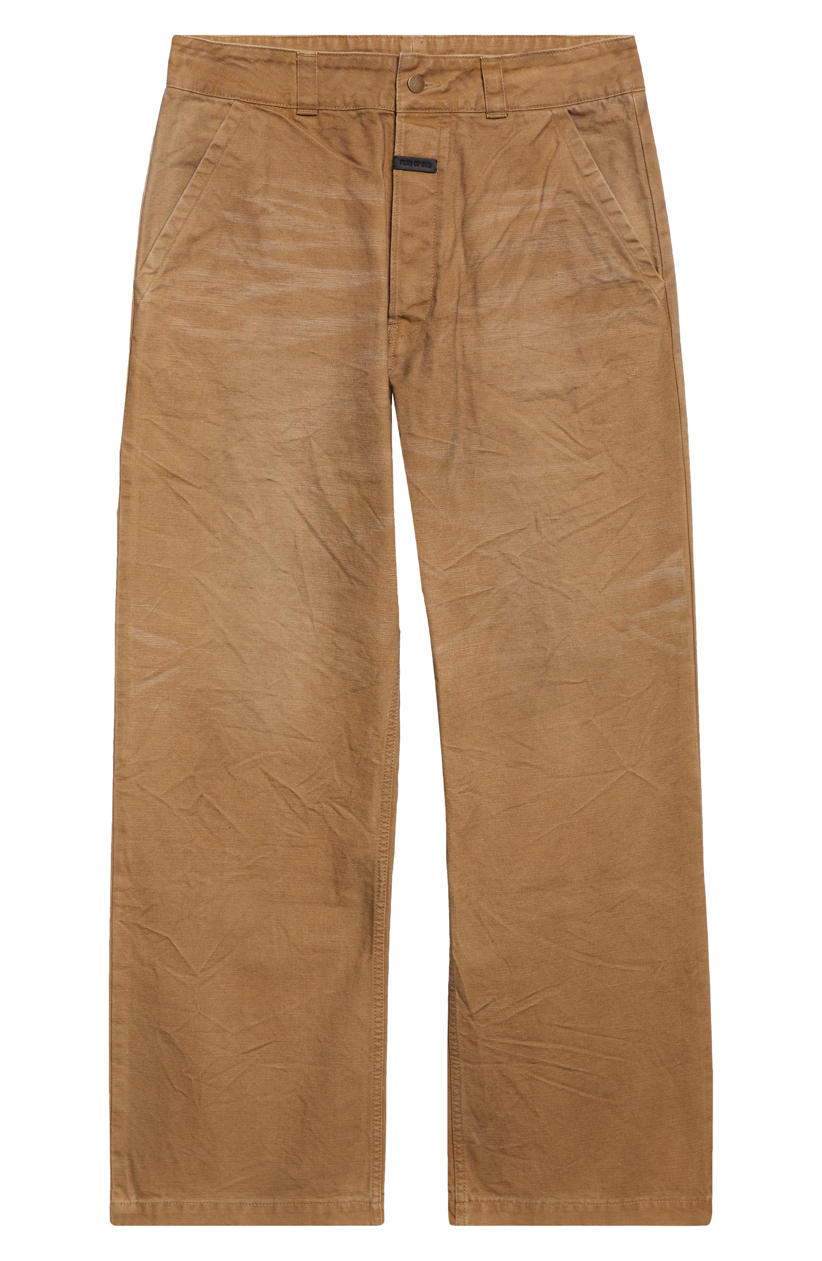 Relaxed Straight Leg Cotton Canvas Utility Pants (Men) | Nordstrom